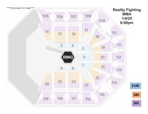 Reality Fighting Seating Chart Mohegan Sun 2025